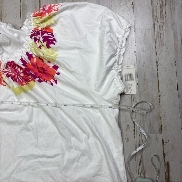 Kim Rogers Woman Top Short Sleeves White Casual Plus Sz 3X NWT! - Picture 8 of 16